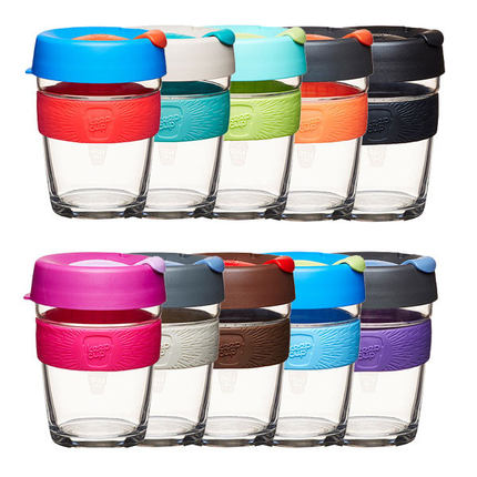 澳洲keepcup咖啡杯便携女水杯透明玻璃杯随身带盖随行牛奶杯清仓