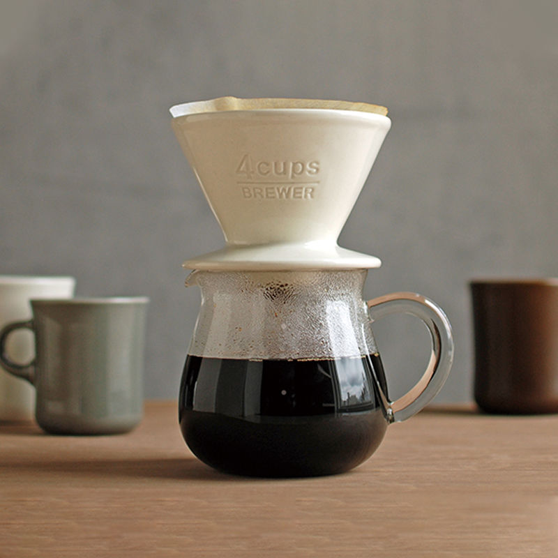 日本KINTO正品咖啡滤杯过滤杯4杯容量陶瓷树脂过滤器锥形手冲过滤