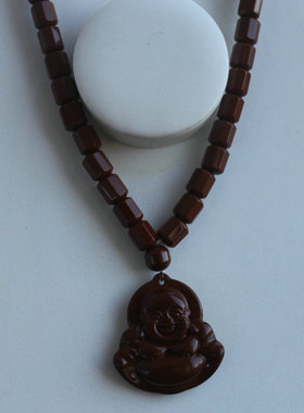 托玛琳颈部纳米锗石项链吊坠