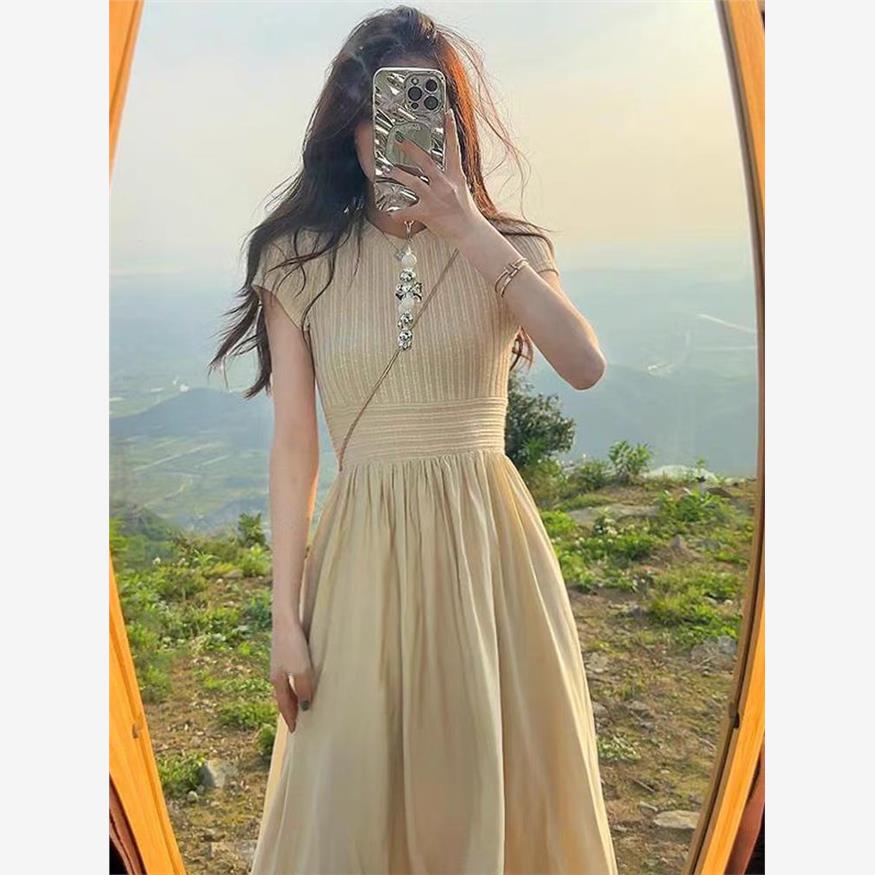 甜美小清新白色连衣裙女