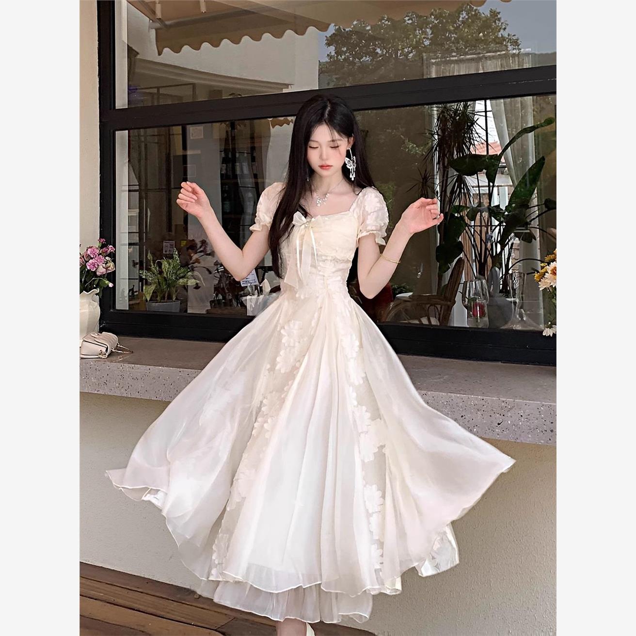 微胖mm大码女装夏天巨好看的裙子法式纯欲公主裙高级感仙气连衣裙