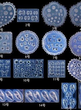 美甲3d雕花模板硅胶招财猫小熊