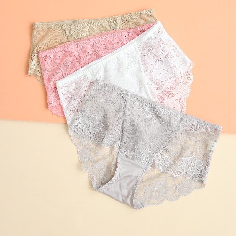天然桑蚕丝真丝内裤无痕大码中腰平角裤女士蕾丝边包臀三角裤头,女士内衣/男士内衣/家居服,女三角裤,淘宝优惠券,粉丝福利购,淘宝优惠卷