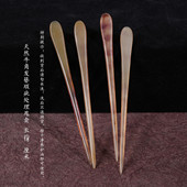 韧性好结实耐用牛羊角发簪盘发簪子天然发饰甩卖长约17厘米2件包