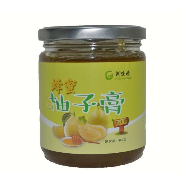 湖南特产湘西凤凰 周生堂蜂蜜膏 柚子茶水果茶冲饮品果酱果味罐装