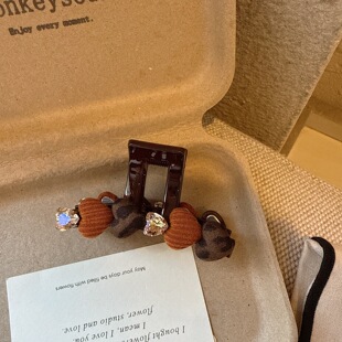 小香风鸭嘴夹植绒爱心编发发夹女网红刘海碎头发夹子头饰发卡神器