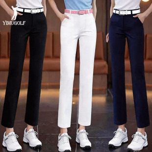 高尔夫女裤 九分长裤 春夏直筒裤 胖mm显瘦小个子白色薄款 子 大码 新款