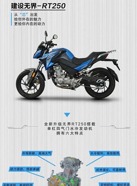 建设无界RT250 机车街车JS250-12D-10D 建设RS250气缸体套缸活塞