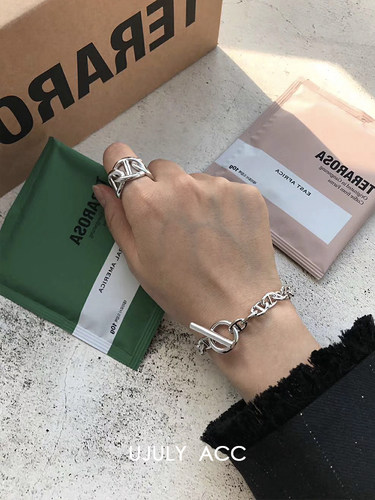 东大门设计师高级猪鼻子金属手链