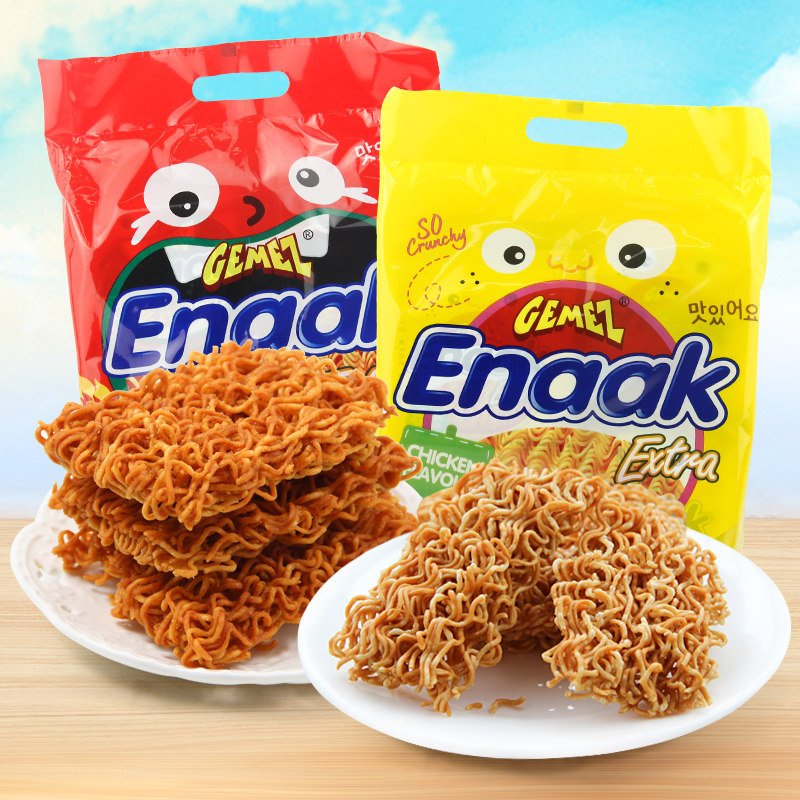 印尼进口GEMEZEnaak小鸡干脆面240g/袋点心面干吃面网红零食8包