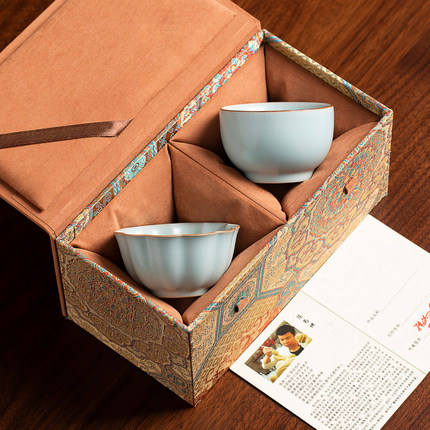 国级大师陈为坦汝窑主人杯品茗茶杯手工茶盏对杯个人专用高档送礼