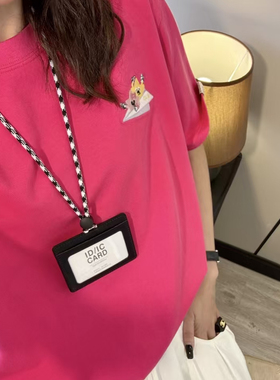 XCstarry纸袋xc5015飞机星纯棉刺绣圆领加厚短袖T恤宽松显瘦情侣