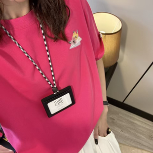 XCstarry纸袋xc5015飞机星纯棉刺绣圆领加厚短袖 T恤宽松显瘦情侣