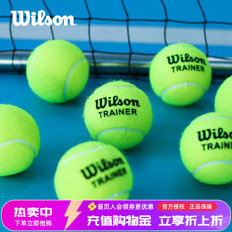 wilson威尔胜网球无压练习球威尔逊高弹耐打初学入门专业训练球
