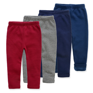 关店清仓28折M儿童装冬季加厚打底裤男女童加绒弹力铅笔裤环保棉