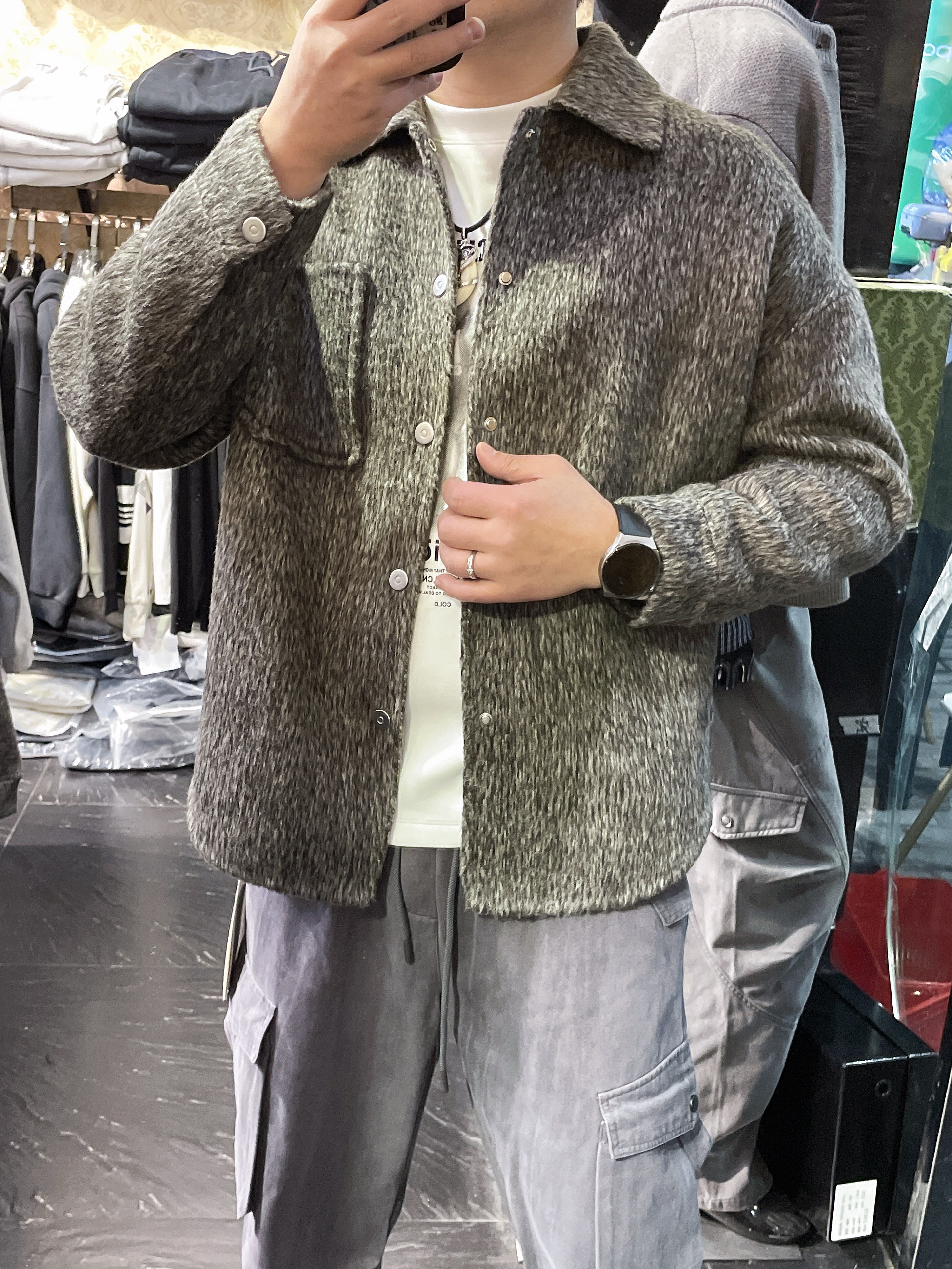 2025冬季新款男士毛呢外套韩版潮流宽松百搭加厚骆驼绵羊毛大衣潮