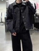 2026春季 GV潮牌高级感小众拼接翻领落肩宽松牛仔夹克外套青年 时尚