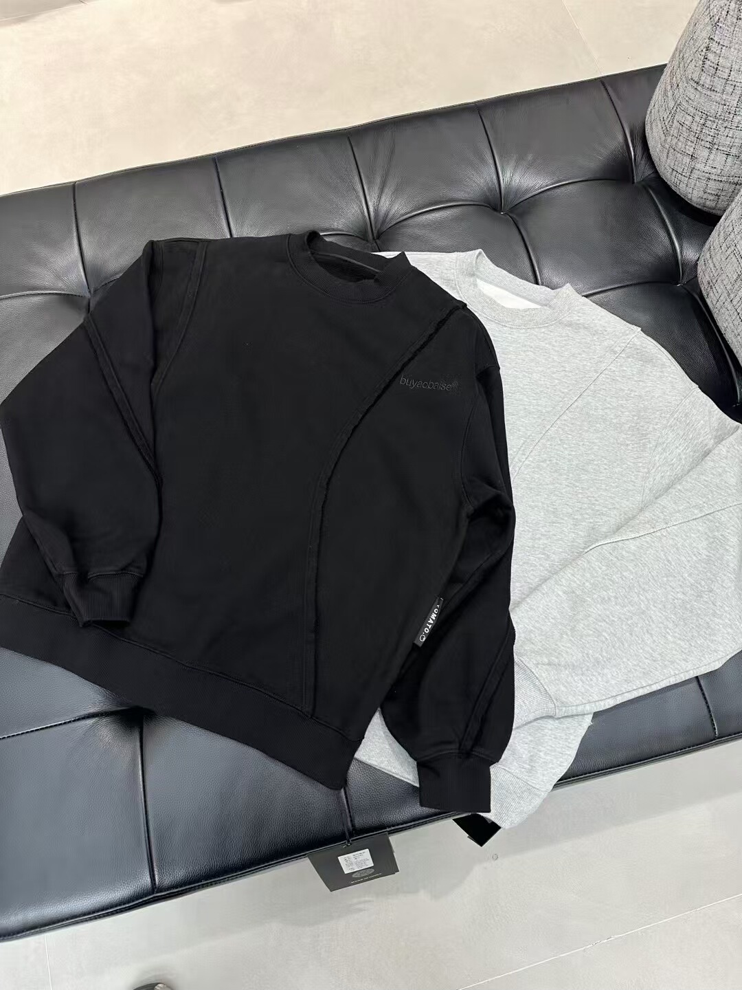 加绒不规则卫衣潮牌宽松纯色保暖长袖上衣内搭2025冬季打底衫男装