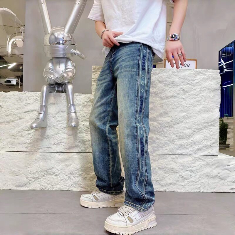 2026年夏季新款男士欧货牛仔裤时尚个性百搭韩版直通长裤潮流弹力