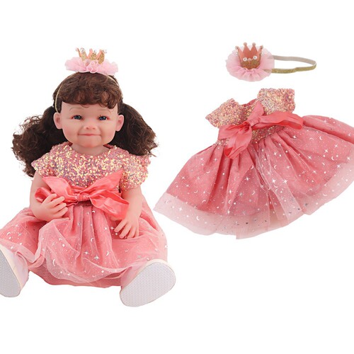 55厘米娃娃衣服搪胶仿真娃娃裙子