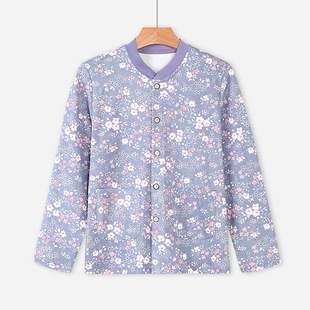 2025纯棉秋衣女中老年开衫大码打底睡衣系扣老人保暖秋冬长袖加肥