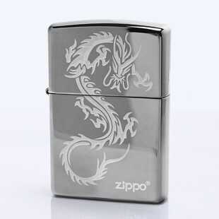 日本代购正品 zippo 打火机 中国龙设计银色生肖防风煤油2024年新