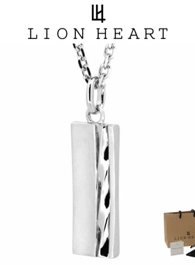 日本代购 LION HEART 长条旋转反光简约925潮男个性吊坠配饰项链
