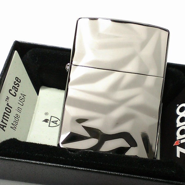 日本代购正品 zippo 打火机 切割冰面凹凸设计男士防风煤油双面加