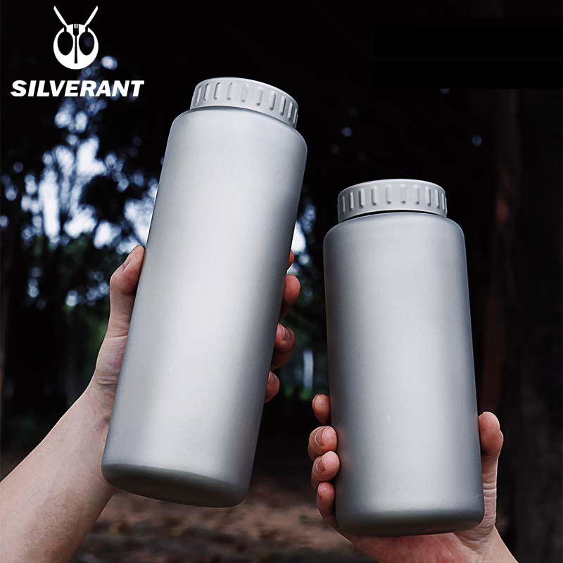 SILVERANT/银蚁纯钛水壶超轻大容量水瓶徒步露营旅行户外钛金属杯