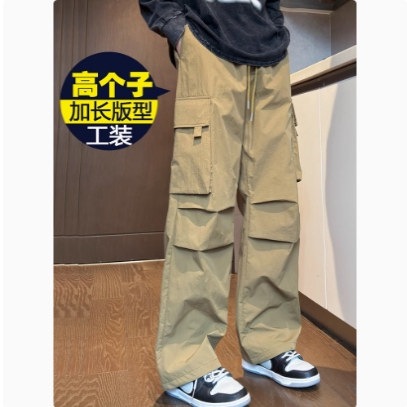 190高个子加长裤子男生春秋季青少年新款薄款工装休闲直筒运动裤