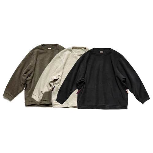 日系摇粒绒圆领卫衣套头