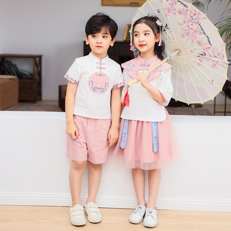 汉服男童夏季中国风儿童唐装日常古装宝宝国学演出服套装