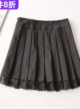 244249清货超值推荐南油高端轻奢欧洲站百折莱赛尔秋短款半身裙