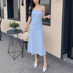 246273强烈推荐南油原创高档金晖更高货醋夏长款套头吊带裙连衣裙