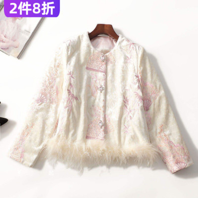 412880强烈推荐新款当季25冬超值奢华高档刺绣90鸭绒国风羽绒服