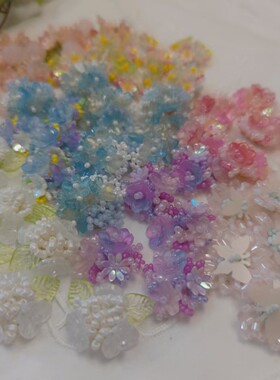 优质手工编织珍珠花朵饰品辅料