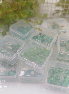 琉璃内花饰品散珠配件DIY材料订单余货库存捡漏孤品整盒出售绿色