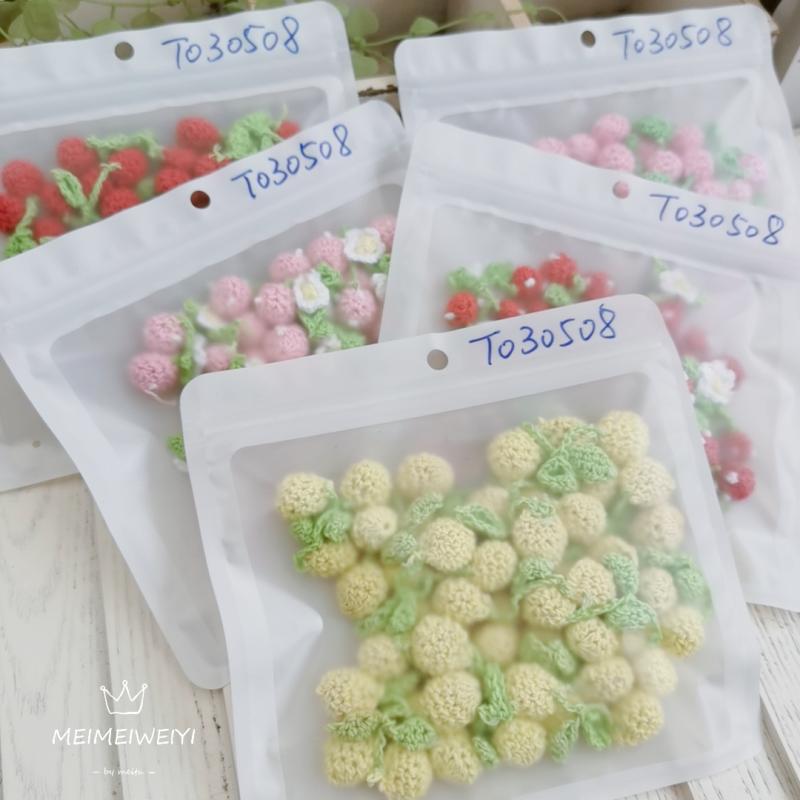 毛线钩花立体花朵辅料胸针配饰图片