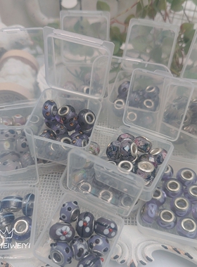 琉璃内花饰品散珠配件DIY材料订单余货库存捡漏孤品整盒出售紫色