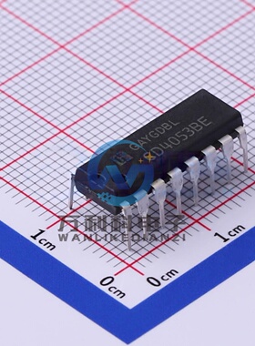 CD4053BE 单刀双掷(SPDT)模拟开关/多路复用器DIP-16封装 原裝正