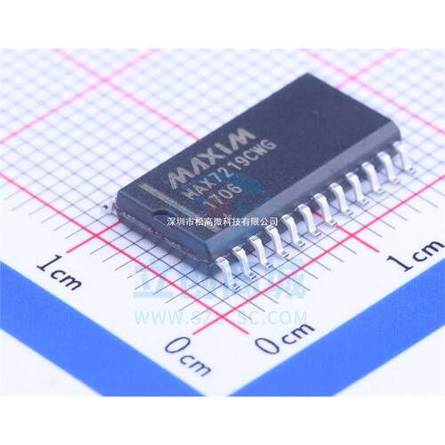MAX7219CWG 芯片 显示器驱动器 LED驱动器 8位 SOP-24 贴片IC