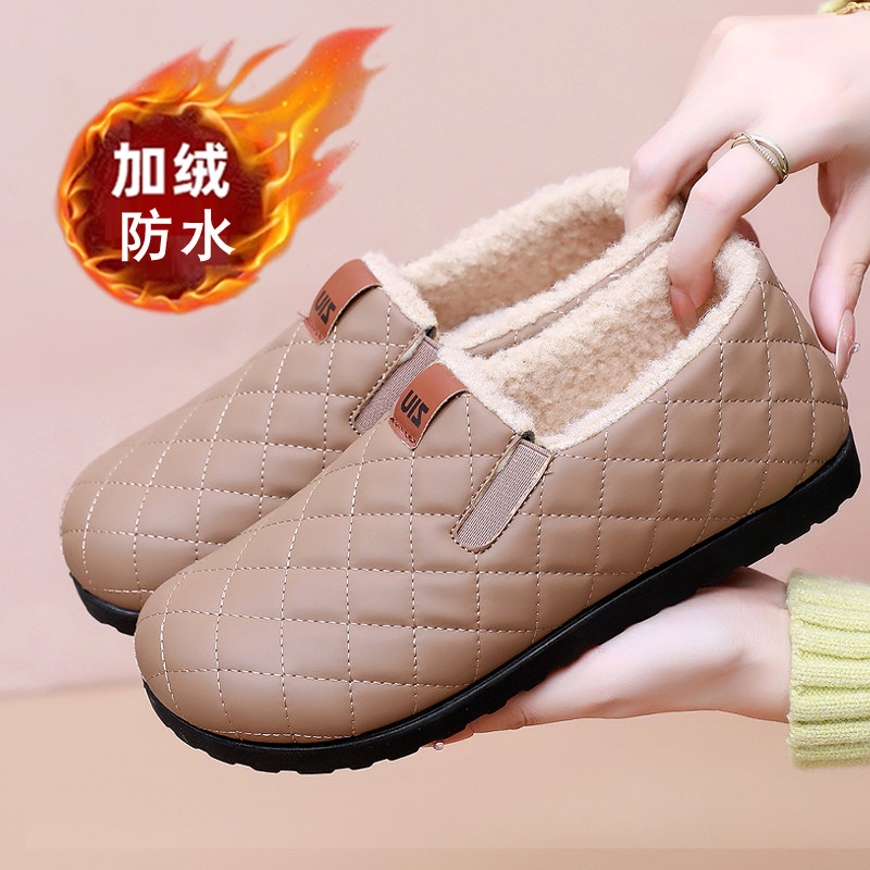 2025新款老北京布鞋女鞋加绒保暖防滑妈妈鞋皮面防水防寒女士棉鞋,女鞋,棉鞋,淘宝优惠券,粉丝福利购,淘宝优惠卷