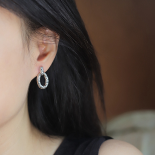 欧美小众创意几何圈圈耳环2026新款爆款高级感耳钉女复古素圈耳饰