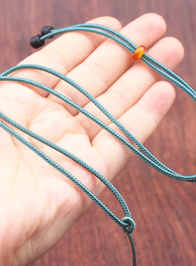 2mm如意挂绳玉石吊坠男女细款素绳简约项链绳手工编织玉坠挂坠绳