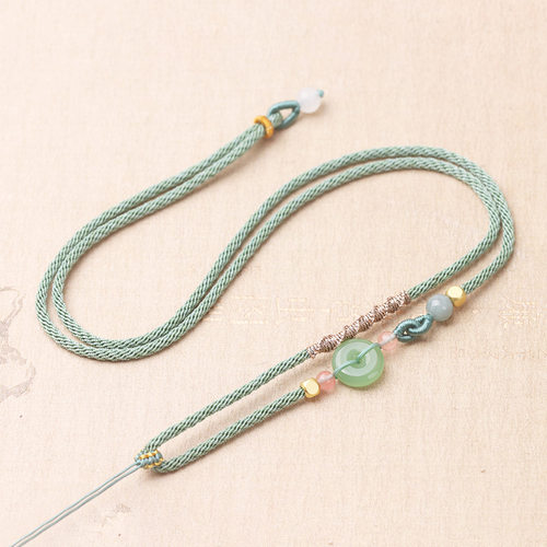 文艺吊坠项链绳子可调平安扣挂绳