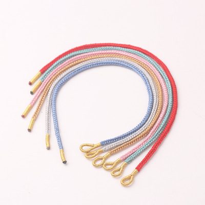 全手工股线编织半成品八股红手链