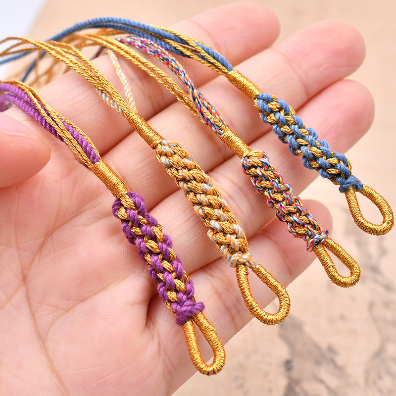 手搓棉线玉米结流苏香包饰品配件