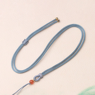 翡翠吊坠挂绳玉坠金饰编绳绑朱砂水晶蜜蜡玉佩项链绳男女挂脖绳子
