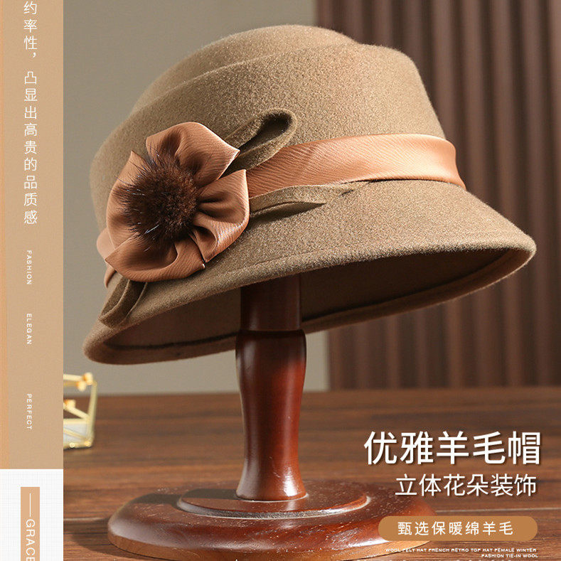 时髦渔夫帽女士春秋冬季保暖帽子
