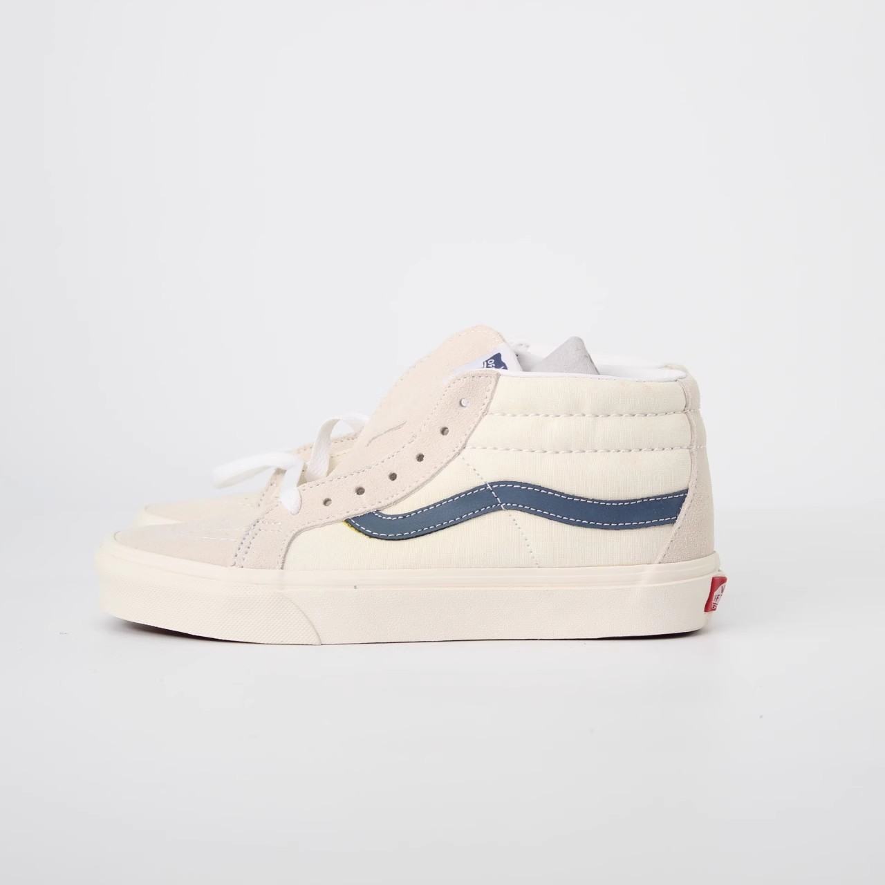 首尔的米家VANS女鞋SK8 MID米藏蓝帆布翻皮牛筋底滑板鞋运动鞋